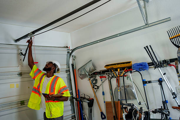 Professional Garage Door Panel Replacement technician working in Pearland, TX
